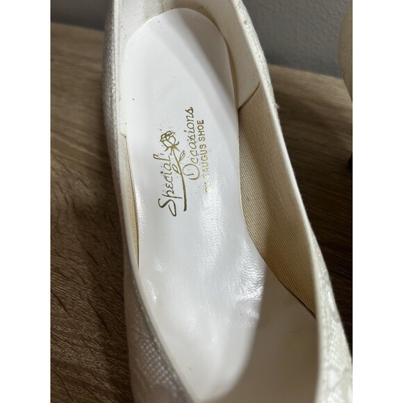 Special Occasions Classic 80s/90s Style Wedding Shoes Size 6B (used, in box) - Picture 11 of 11